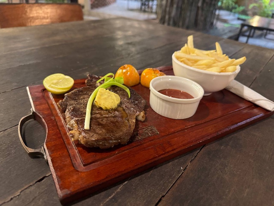 Australian steak at Pomme Brewhouse, Siem Reap