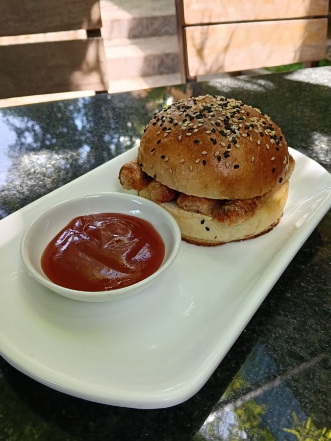 Breakfast roll at Pomme Brewhouse, Siem Reap