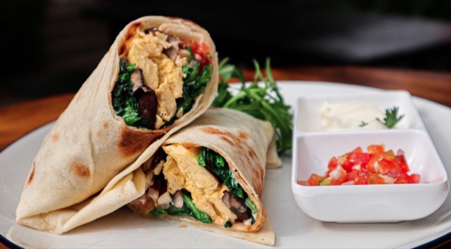 Breakfast wrap at Pomme Brewhouse, Siem Reap