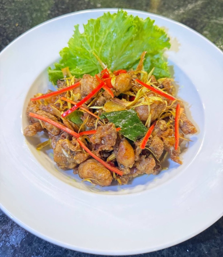 Deep fried frog at Pomme Brewhouse, Siem Reap