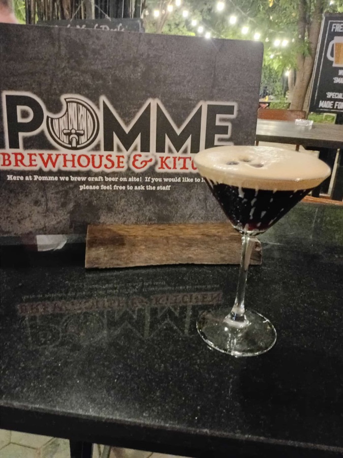 Espresso martini at the Pomme bar, Siem Reap