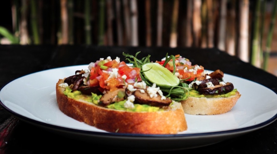Mediterranean avo toast at Pomme Brewhouse, Siem Reap